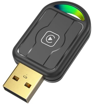 Wireless CarPlay Adapter for iPhone, CarPlay Wireless Dongle – Auto Connect Every Time, Converts Wired to Wireless, Plug & Play, Compact USB Dongle for Cars with Apple CarPlay (iOS 10+, 2015+), 1Pcs