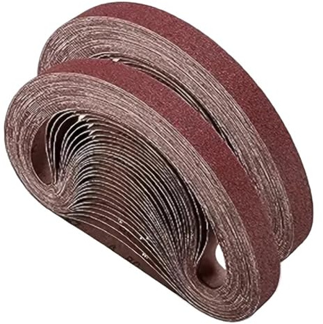 Cinta Lijadora 10 bandas de lijado 330 x mm, grano 60-800, alúmina, for adaptadores lijadoras, pulidoras y herramientas rectificado(320)