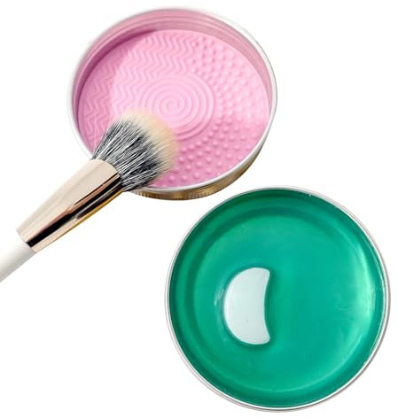 Sapone per Pennelli da Trucco Barra Detergente con Mattassino per Pulizia | Soluzione per Pulire Pennelli per Donne Uomini Fondotinta Ombretti Campeggio Casa Quotidiano