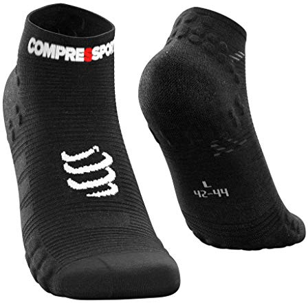 COMPRESSPORT Herren V3 Low Laufsocke Tief, Schwarz, 42-44 EU
