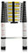 Feidak 3,8M Teleskopleiter Aluleiter Klappleiter Ausziehleiter Stehleiter Rutschfester, Teleskop-Design, aus hochwertigem Aluminium, Tragbar,Leichte, 150 kg Belastbarkeit