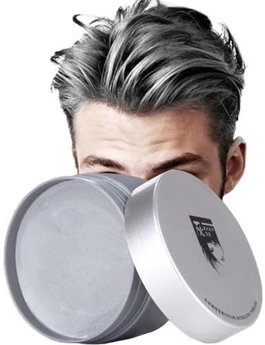 Temporäre Haarfarbe Farbstoff Non-permanent DIY Haarfarbe Wachs Washable für Party Cosplay Halloween Grau