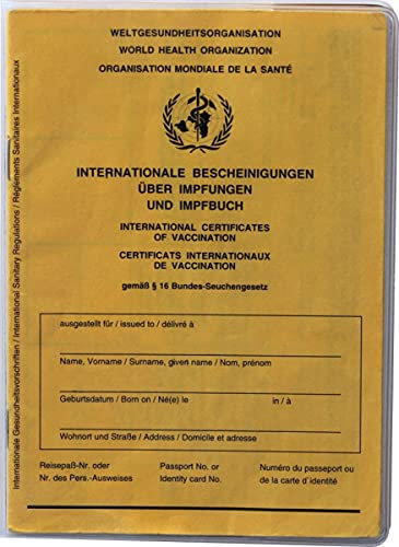 Kranholdt Impfpasshülle/Schutzhülle für Impfausweis im Format von: 13,0 cm hoch x 9,5 cm breit (10)