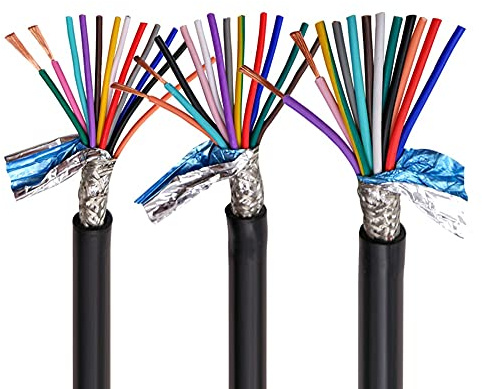 Davitu Wires & Cables - Multi-core shielded cable RVVP22AWG 0.3mm2 3 4 5 6 8 10 12 14 16 20 24 core anti-interference control signal wire - (Length: 22AWG 0.3mm, Specification: 14 cores 3 meters)