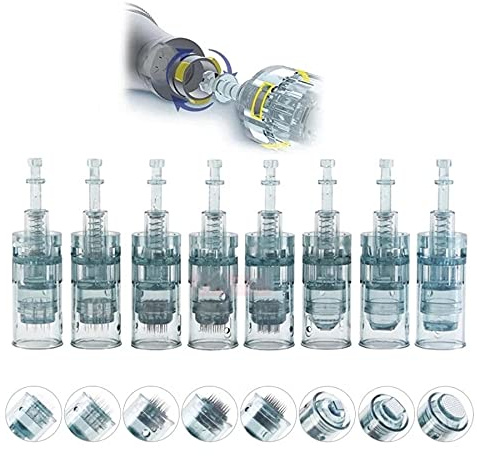 P-Beauty Cosmetic Accessories | Nålpatroner | ersättningsnålpatroner för Auto Derma Elektrisk Pen M8 | Microneedling | M8-stängning | för Dermapen-enheter med M8-port | 20 stycken (36 stift)
