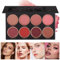 8 Farben Make-up Rouge Palette, Matte, langanhaltende, aufhellende Teint-Reparatur Nude Make-up Tragbares Make-up Rouge, Kontur und Highlight, Professionelles Gesichts-Make-up-Rouge