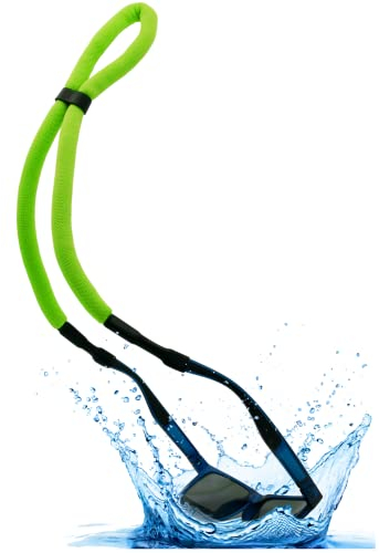 STANDWERK® - Floating Sunglasses Strap [Premium] Sports Sunglasses Retainer | Floating Water Sports Eyewear Strap for Sailing, Surfing and More, neon green