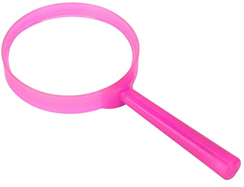 VBESTLIFE Mini lente d'ingrandimento polso in vetro, grande lente d'ingrandimento durevole, per studenti, bambini, anziani, lettura (rosa)