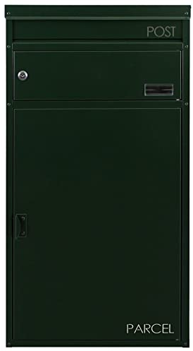 Paketbriefkasten Safepost 65 Paketbox racinggreen (RAL 6009) großer Briefkasten grün mit Paketfach