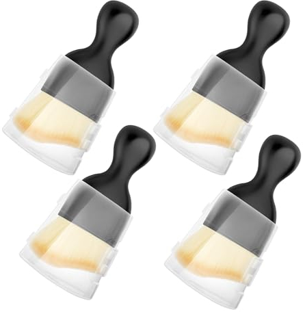 Lot de 4 brosses à poussière avec couvercle, brosse à poils doux, brosse de nettoyage d'intérieur de voiture, brosse de détail super douce, brosse à poussière, brosse à outils pour le nettoyage des