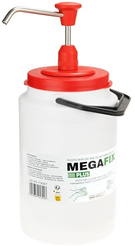 STIX Handrengörare professionell med doseringspump och vägghållare, handtvättspasta, 3 liter tvättpasta (handtvättspasta 3 l med pumpdispenser)