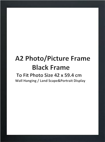 DECORO A2 Black Photo Frames,Picture Frame, (420 x 594) mm Poster Frames, Black Photo Frame, A2(42x59.4) cm Photo Frames, Picture Frame