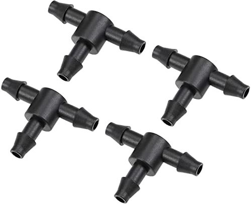XYWHPGV Barb Tropf T-Rohrverbinder 4/7mm Schlauchanschluss 3-Wege für Garten landwirtschaftliche Bewässerungssystem, Kunststoff 60 Stück(ef698 ce441 0eda0 84e74 e172b 66e62