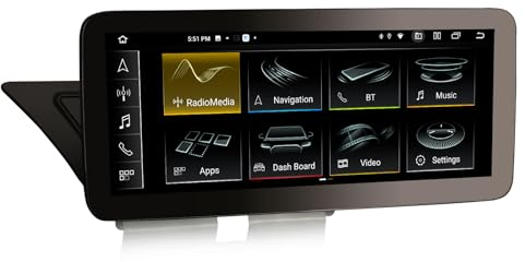 Erisin 10.25 8-Kern 4GB+64GB Android 14 Autoradio GPS Navi für Audi A4 S4 RS4 B8 A5 S5 RS5 Unterstützt IPS Screen OEM Bluetooth 5.1 DAB+ Wireless CarPlay Android Auto USB Can-Bus Hoher Konfiguration