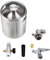 68oz Commercial Mini Beer Keg, Pressurized Stainless Steel Keg with Cooler Jacket, Portable Home Dispenser System to Keep New and Carbonation for Draft, Homebrew and Craft Beer