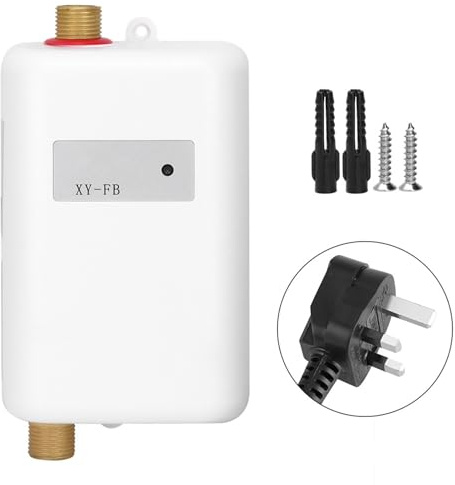 Cocoarm Mini Tankless Water Heater, Temperature Adjustable, Hot and Cold Dual Use, Under Sink Installation for Kitchen and Bathroom