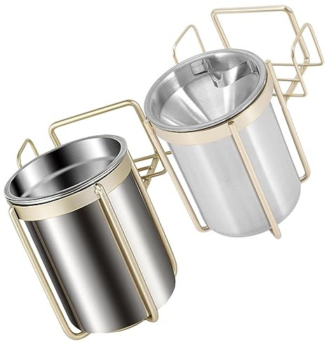 OUNONA 2stücke Wandaschenbecher Wandhalterung Aschenbecher Metallaschenbecher Rußbehälter Zur Wandmontage Zigarettenaschenbecher Raucheraschenbecher Büroaschenbecher