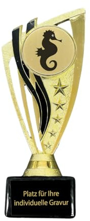 eberin · Der Stolz des Seepferdchens: goldene Auszeichnung für die bestandene Seepferdchen Prüfung · Frühschwimmer · Anfängerschwimmen · Schwimmabzeichen · 20cm