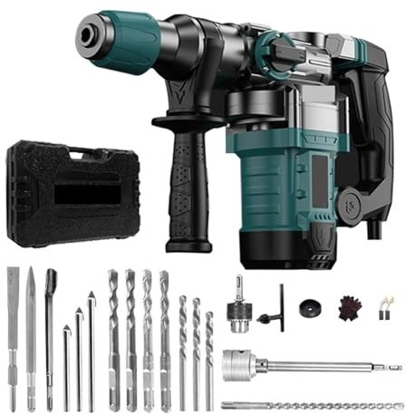 MZZYG Martelli rotanti Martello Perforatore Elettrico Rotativo for Calcestruzzo 1200W Martello/Trapano/piccone Elettrico for Demolizione, Scanalatura del Calcestruzzo(DG-K28C)