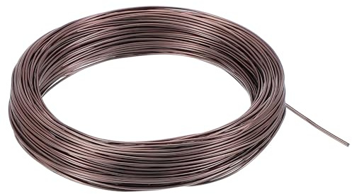 PATIKIL Alambre Bonsái de 1mm, 1 Rollo Alambre Floral de Aluminio Anodizado, 29 Metros, para Fijar Ramas de Jardinería, Árboles, Formación Bonsai, Marrón