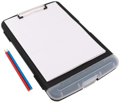Operitacx 1Stk Profil-Zwischenablage Clip Klemmbretter Spender Planke schreibtafel buchstabentafel Schreibunterlage schreibtablett schulzeug Papierhalter Klemmbrett a4 klemmbrett Black
