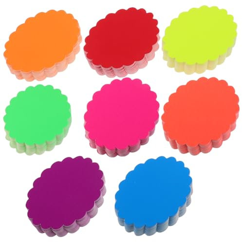 CAXUSD 400stücke Fluoreszierende Verkaufsschilder Für Einzelhandel Papier Leere Preisschilder Garagenverkaufsschilder Werbeschilder Star Burst-schilder Abnehmbar Diy