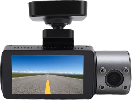 XUMIUZIY 3 Canal 5g CAM WiFi Dash, Camas de Tablero 4K 1080p con 170 ° de Gran ángulo, Pantalla de 3 Pulgadas, Modo de Estacionamiento de 24 H, Sensor G, para Automóviles, Grabación de