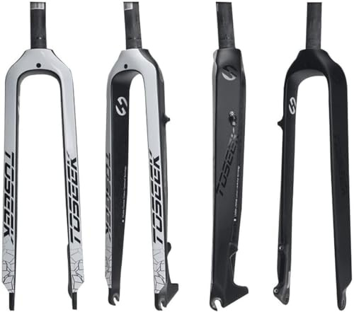 CUCKQUIC Fahrrad Starrgabel Vollcarbon Fahrrad Vorderradgabeln Scheibenbremse Starrgabel MTB Fahrradgabel Gerade Fahrradzubehör G,29