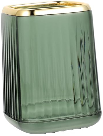 Alipis Soporte De Sobremesa Para Brochas De Maquillaje y Bolígrafos En Color Verde, Organizador Duradero y Transparente Adecuado Para Biblioteca y Dormitorio