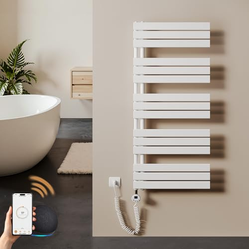 S'AFIELINA Badheizkörper Elektrisch 1320×600 mm Weiß 800 W
