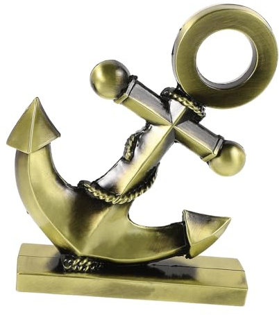 Artibetter Figura de de Barco Metálica Vintage Estilo Mediterráneo para Decoración Náutica Hogar Restaurante y Oficina Resistente y Fácil de Limpiar Adorno Retro para Mesa y Estantería