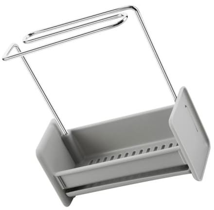 Toyvian Soporte para Esponjas de Encimera sin Taladro Organizador Colgante para Paños de Cocina con Drenaje Estante Multifuncional para Fregadero Soporte para Bayetas y Utensilios Ahorro