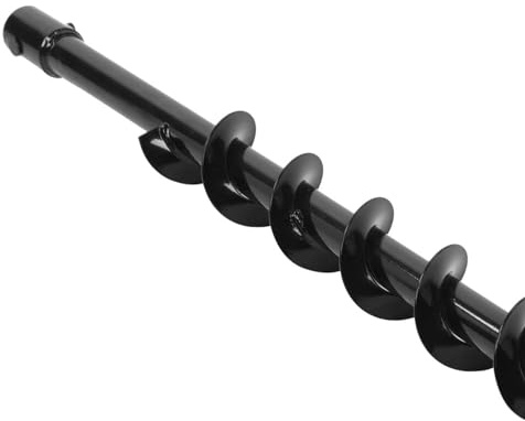 Dioche 2 Inch AugSteel Earth Auger Drill Bit Garden Post Hole Digger - 60x800mm Single Vane/Wing, Perfect for Professional & Projects, Durable Carbon Steel & Versatile Gardening