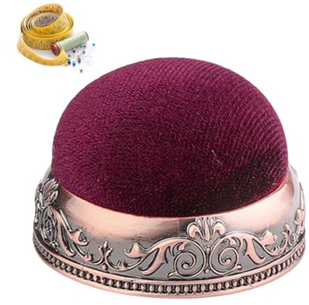 Almohadillas para Agujas de Coser - Soporte para Cojines para Agujas de alfiler | Suministros de Franela Vintage con Base de Aluminio: hogar, niños, niñas, Amantes de la Costura, Progreso del p