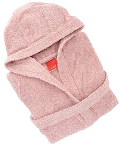 Gabel - Accappatoio adulto unisex in spugna di puro cotone idrofilo, tinta unita, peso spugna 380 gr/mq, ampie tasche, cintura e pratico cappuccio, anche come vestaglia.