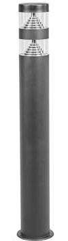 Lindby LED Außenleuchte Lanea (spritzwassergeschützt (Modern) in Schwarz aus Edelstahl (1 flammig,) - Wegeleuchte Pollerleuchte Wegelampe Sockelleuchte