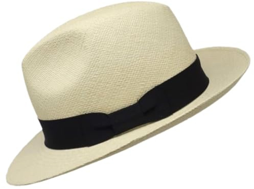 Gamboa Panamahatt panamahatt män panamahattar för kvinnor panamahattar fedorahattar halmhatt sommarhatt, Vitt, L
