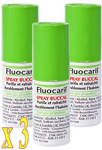 Fluocaril Spray Buccal Rafraichit l'haleine - Lot de 3 Sprays de 15 ml