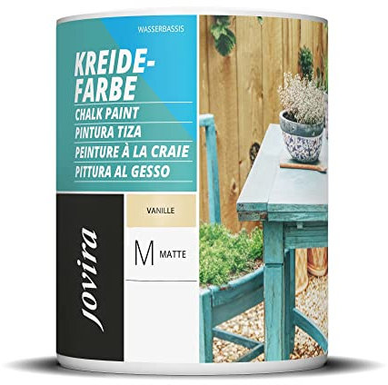 JOVIRA PINTURAS Chalk Paint 750 ml | Pittura al Gesso, Matte all' Aqua, Rinnova il tuo arredamento con creatività. (750 millilitri, Vaniglia) F-30
