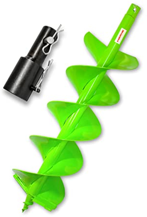 Trapano professionale WERHE per la trivellazione della terra 180 mm a doppio albero per la trivellazione di pozzi, punta robusta adatta a Stihl BT 106 C, BT 120 C, BT 121, BT 130, BT 131