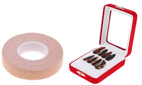 8 / Packung Gu Zheng Nails Chinese Zither Finger Picks Tape für Guzheng Player