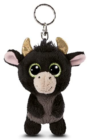 NICI Glubschis: Das Original – Glubschis Schlüsselanhänger Stier Bubalu 9 cm – Stier Kuscheltieranhänger mit Schlüsselring für Schlüsselband, Schlüsselbund & Schlüsselhalter – Taschenanhänger