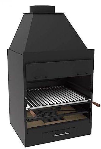 Barbacoa BBQ GRANDE FORMATO de 60 cm de carbón y leña