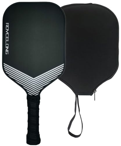 Pala de Pickleball T700 de Fibra de Carbono, Superficie Texturizada esmerilada, núcleo de 16 mm, para Principiantes a avanzados, Bolsa portátil, Remo de Pickle Ball Compatible con USAPA (Negro