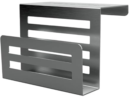 Granitan Spülbecken Organizer - Küchen Organizer - Edelstahl Schwammhalter Küche - Kitchen Gadgets - Ordnungssystem Küche - Universal Schwammhalter - Spüle Organizer - 10x8 cm - Chrom