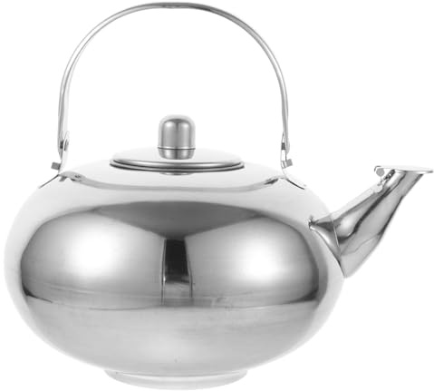 Ciieeo Teekanne aus Edelstahl mit Teesieb Pfeifender Wasserkocher für Gas und Elektroherd Einfache Reinigung und Vielseitig Einsetzbar zum Aufbrühen von Tee