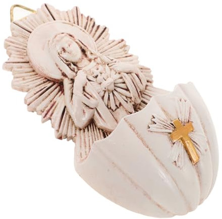 DECHOUS Elegant Wall Holy Water Font Catholic Decor Holy Water Fonts Home Wall Decor 6.5x4x12cm for New Home