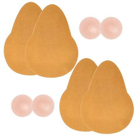 CUKIN Boob Tape for Large Breasts 2 Pairs,Breast Bra Tape Boob Lift Tape Stick on Bra Push up Adhesive Bras,Boobi Tape for Breast Lift,Beige,E-F Cup
