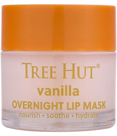 Tree Hut Vanilla Overnight Lippenmaske, über Nacht einwirken lassen und zu weichen, hydratisierten Lippen aufwachen, verbessern Sie Ihre Selbstpflegeroutine, 170 ml
