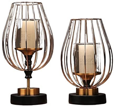 Kandelaber Kerzenständer 2-teiliges Set Kerzenhalter Ständer Licht Luxus Metall Kerzenständer Esstisch Modell Haus Dekoration Candlelight Dinner Kerzenhalter